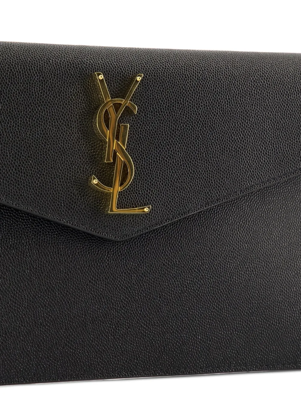  Saint Laurent Mittelgroße Clutch Mit Monogramm   Schwarz 
