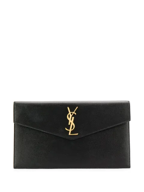 Saint Laurent bolsa de mano mediana con placa del monograma