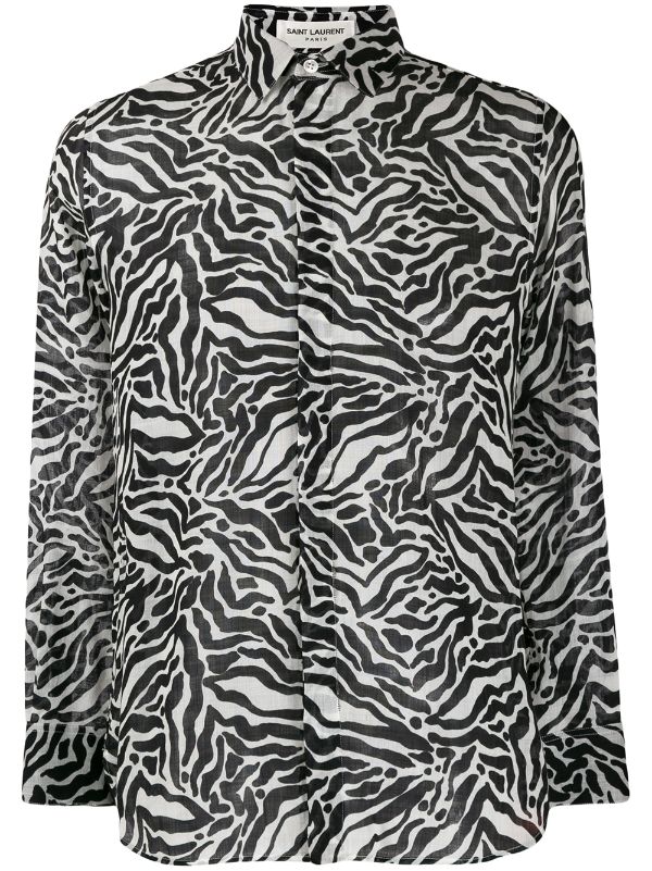 black and white animal print shirt