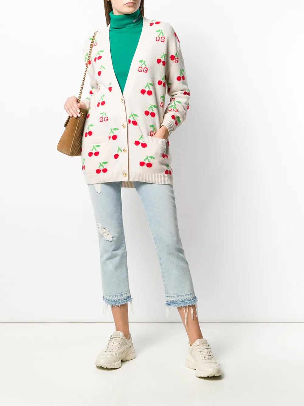 gucci cherry cardigan