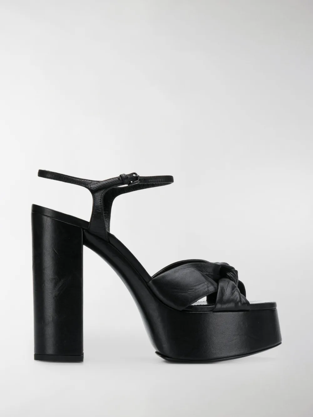 SAINT LAURENT KNOT DETAIL 145MM PLATFORM SANDALS,14338355