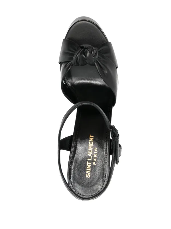 サンダル・ミュール SAINT LAURENT Women Sandals 650986DWE00 1000 BLACK Saint Laurent Opyum Sandal in Nero | FWRD