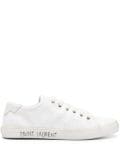 Saint Laurent Malibu distressed lace-up sneakers - White