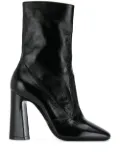 Saint Laurent square toe 100mm ankle boot - Black