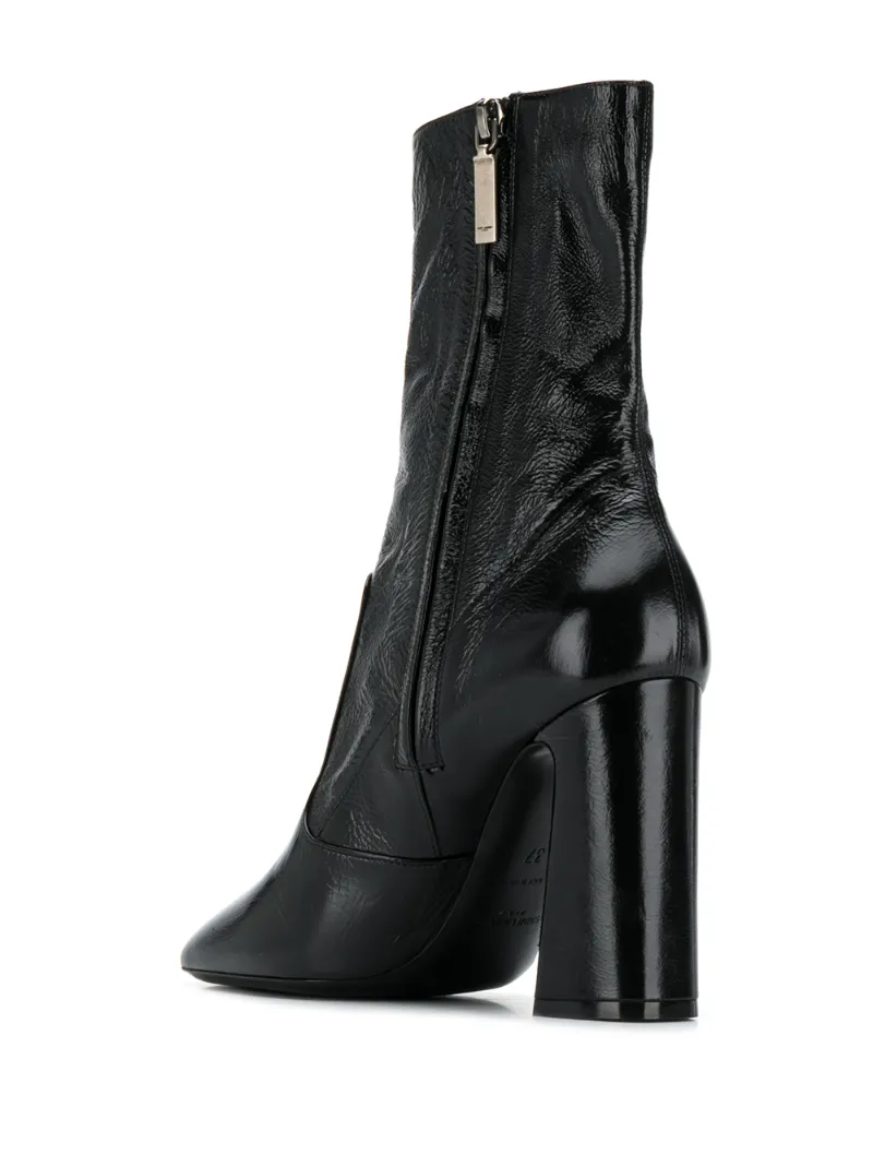 SAINT LAURENT SQUARE TOE 100MM ANKLE BOOT