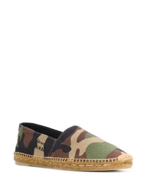 saint laurent camo espadrilles womens