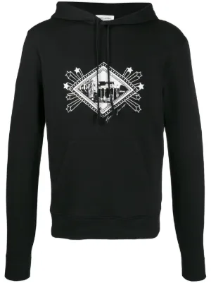 Saint Laurent レースアップ パーカー | ブラック | FARFETCH JP