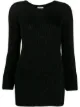 الصورة 1 من Saint Laurent كنزة منسوجة براقة