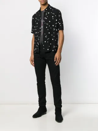 saint laurent skeleton shirt