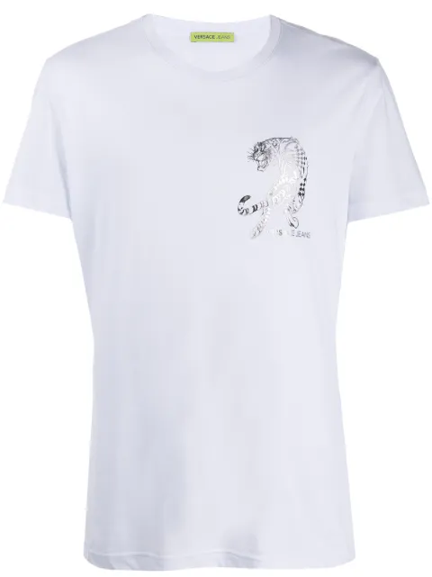 versace jeans tiger logo t shirt