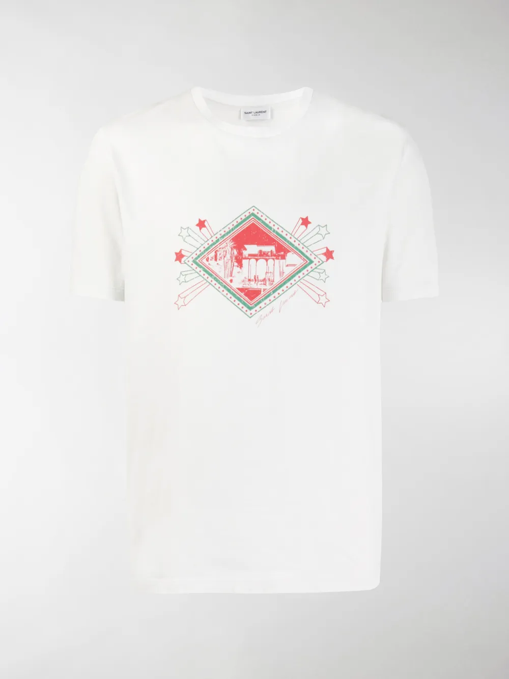 SAINT LAURENT GRAPHIC PRINT T-SHIRT,603303YBPB214338510