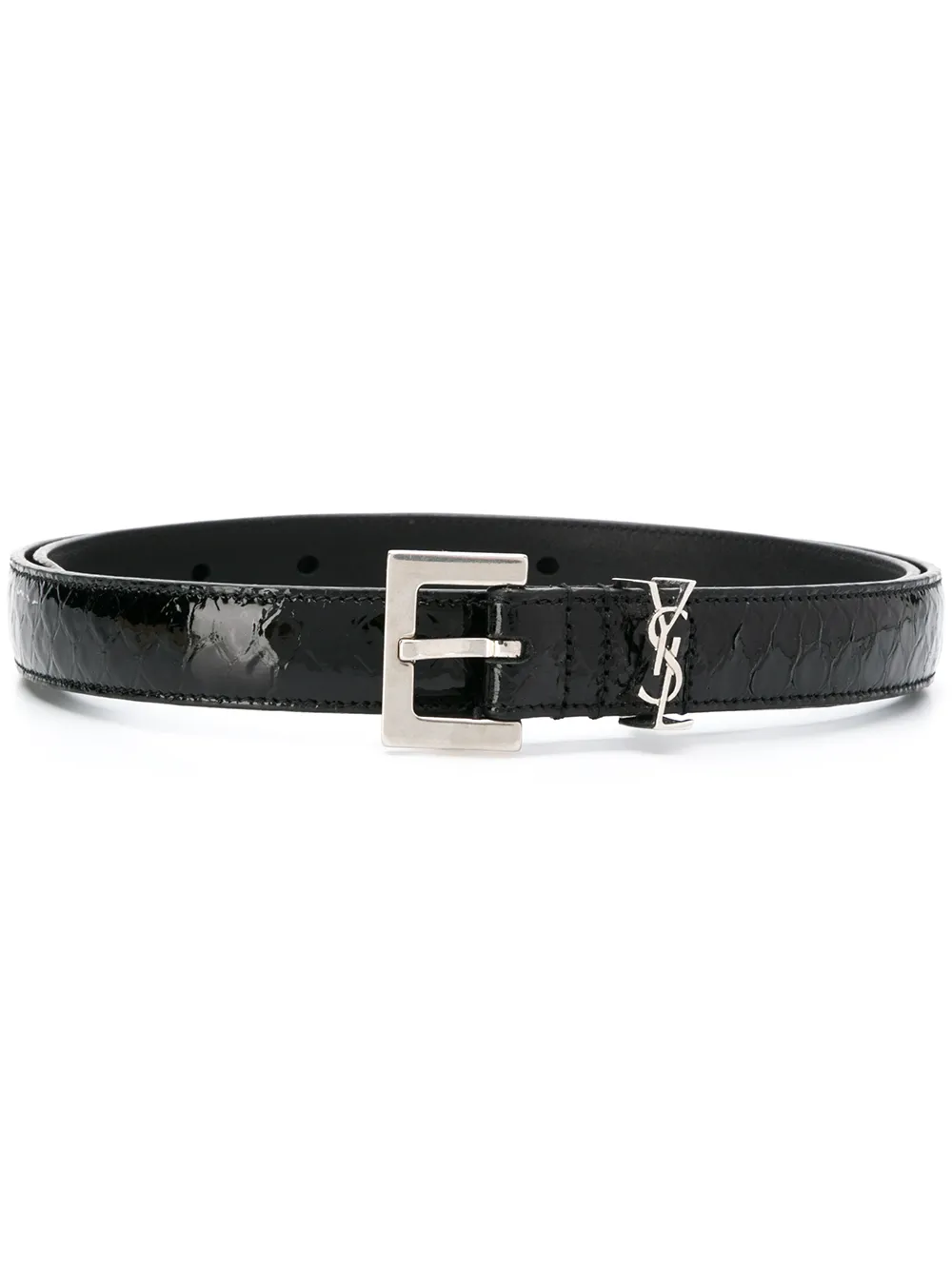 Saint Laurent ремень с тиснением под кожу крокодила и декором Monogram Saint Laurent ремень с тиснением под кожу крокодила и декором Monogram