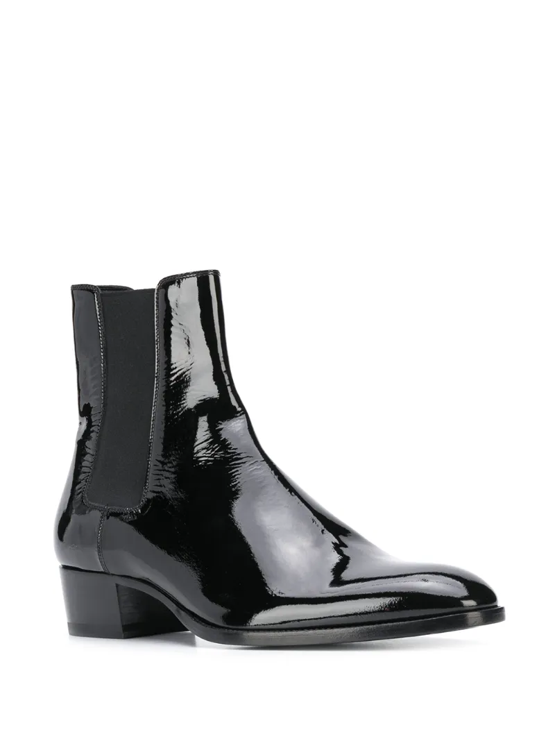 SAINT LAURENT MID-HEEL CHELSEA BOOTS