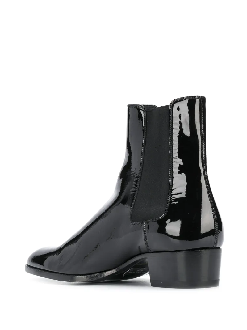 SAINT LAURENT MID-HEEL CHELSEA BOOTS