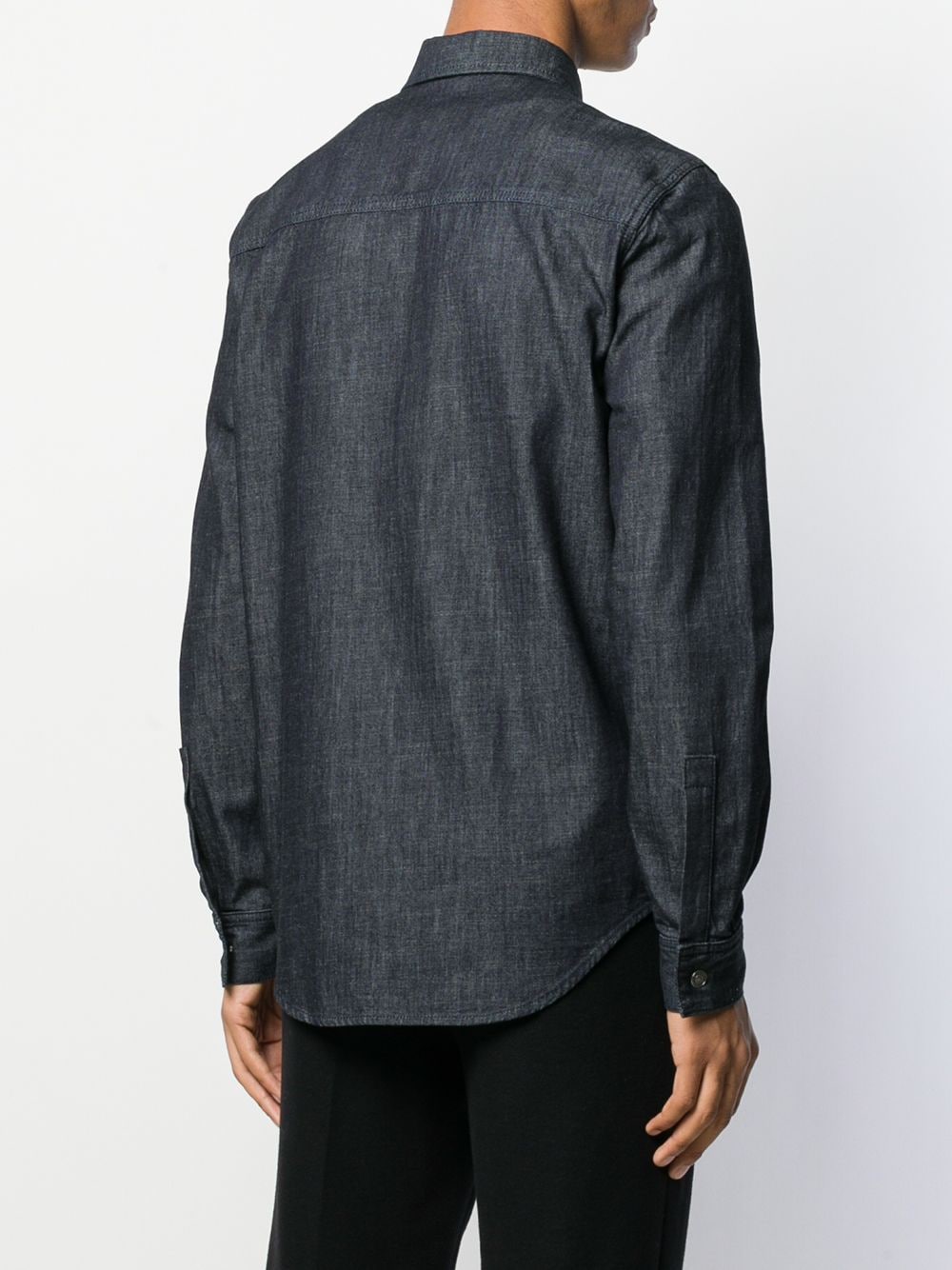 фото Givenchy джинсовая рубашка с нашивкой-логотипом