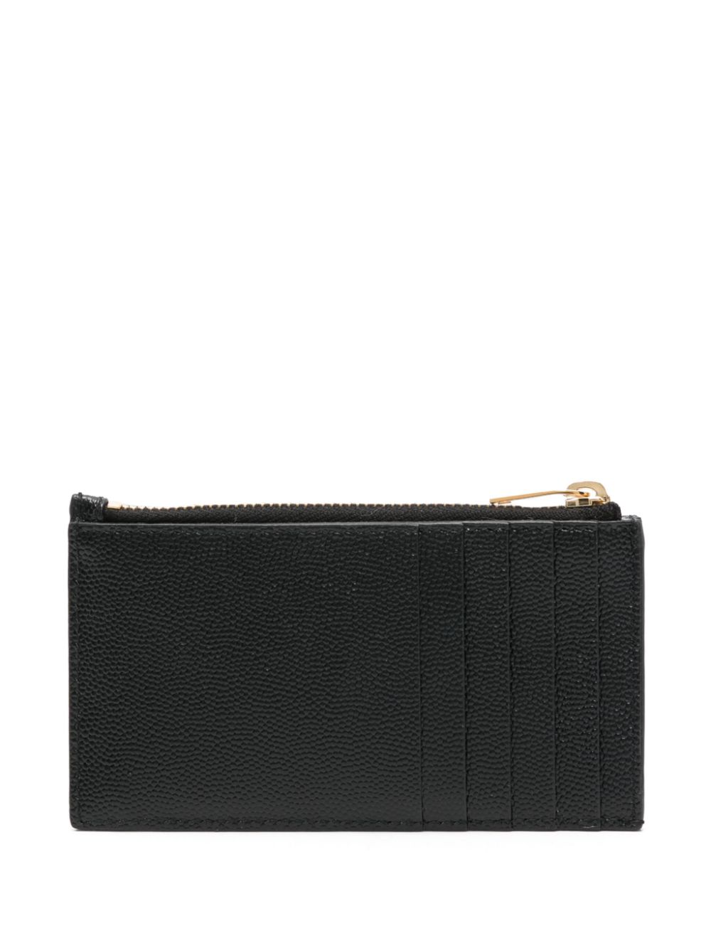 Saint Laurent Cassandre leather cardholder - Black