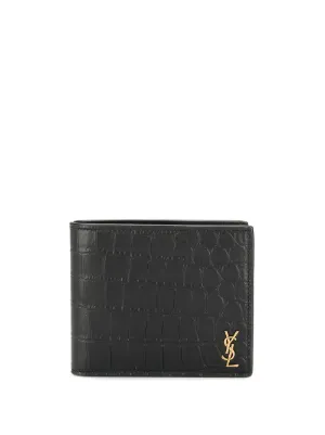 Saint Laurent Monogram Embossed bi-fold Wallet - Farfetch