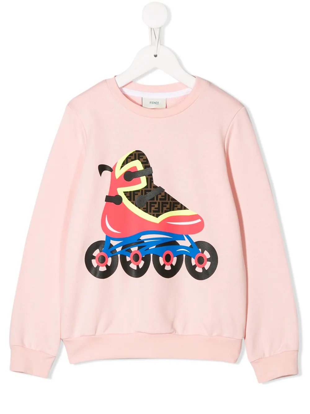 Fendi Kids толстовка с круглым вырезом и принтом Fendi Kids толстовка с круглым вырезом и принтом