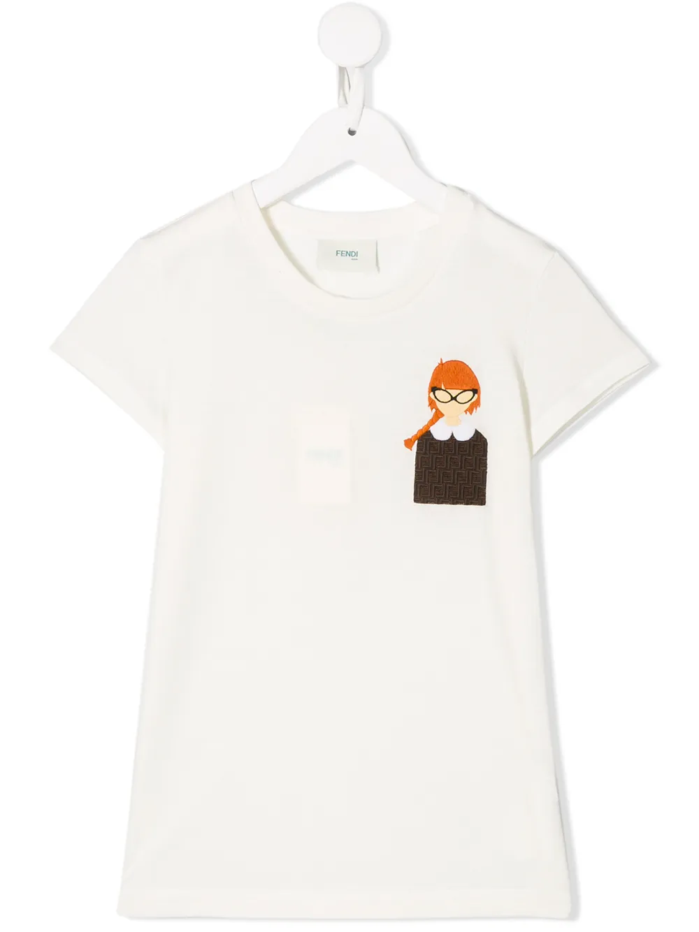 Fendi Kids толстовка с вышивкой на груди Fendi Kids толстовка с вышивкой на груди