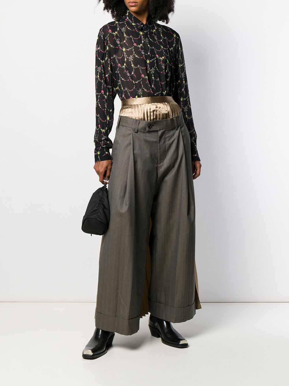 фото Junya Watanabe многослойные брюки с завышенной талией