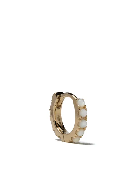 We by WHITEbIRD 18kt gold Ismène mother of pearl single hoop earring