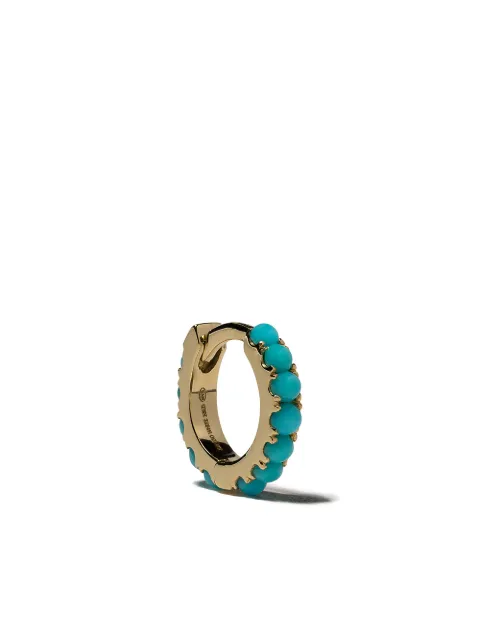 We by WHITEbIRD 18kt gold turquoise Ismène hoop single earring