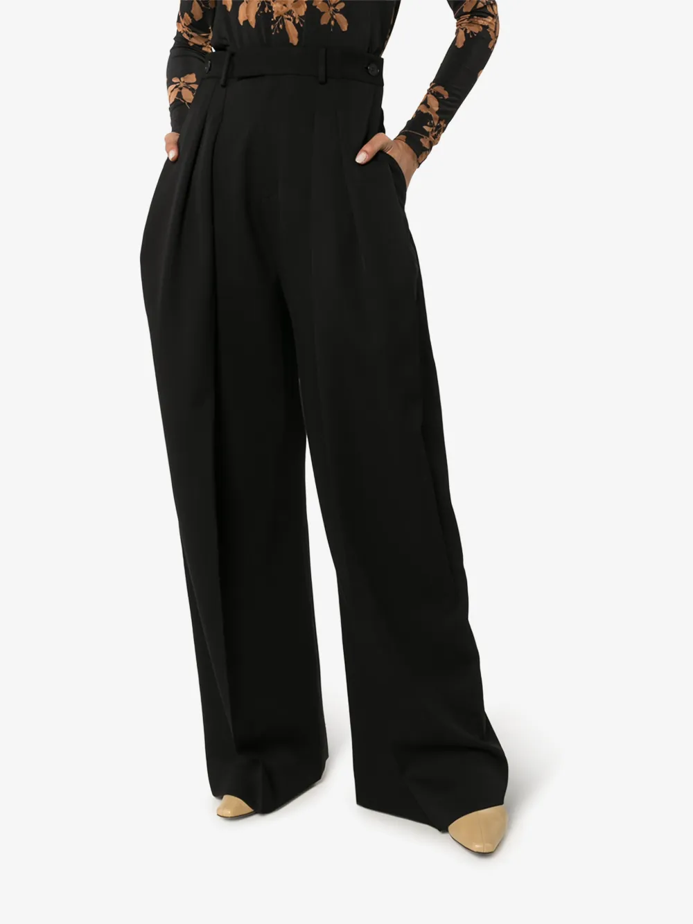 JW ANDERSON JW ANDERSON HIGH WAISTED WIDE LEG TROUSERS,TR06819EPG001114341097