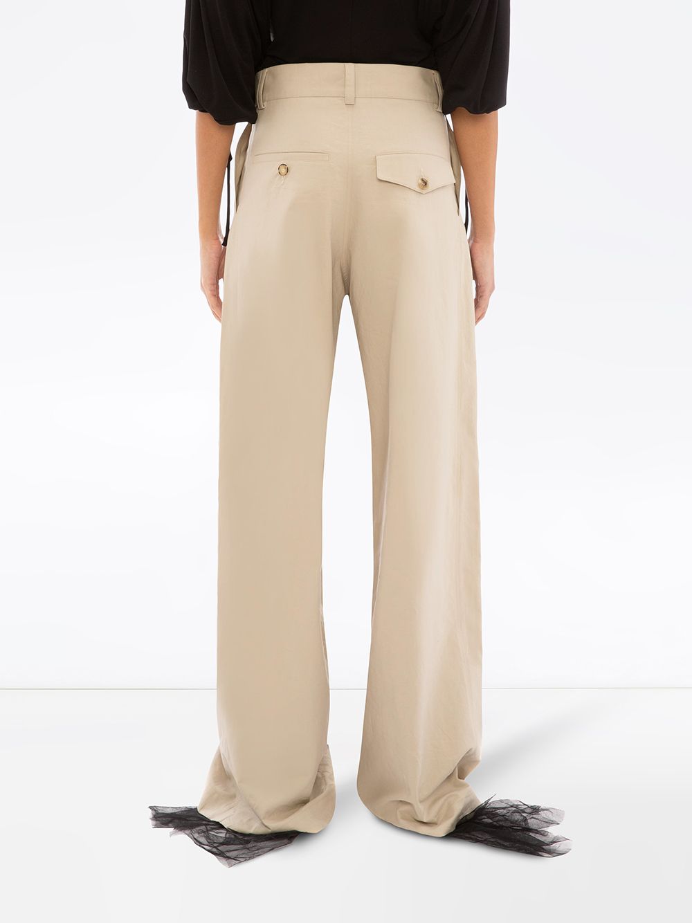 фото JW Anderson брюки широкого кроя с завышенной талией