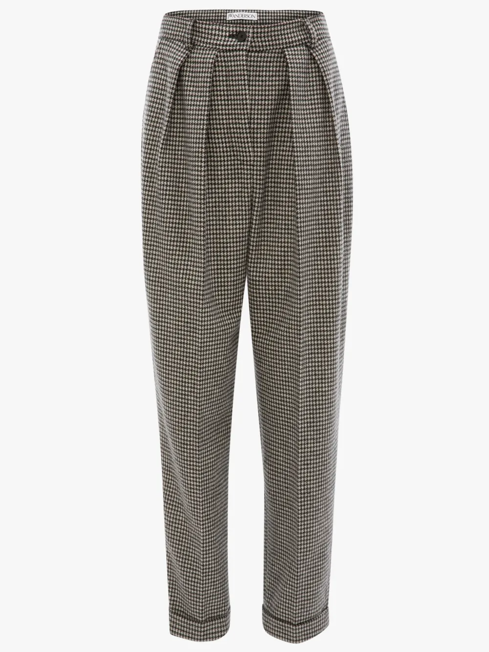 Click to view more detailed imagery on our partner's website Jw Anderson Houndstooth Carrot Trousers In Black