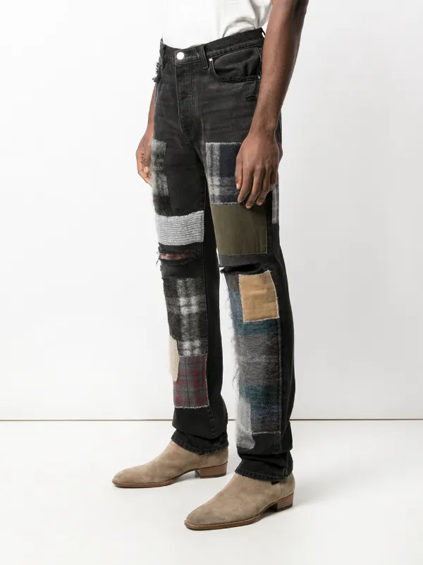 AMIRI パッチワーク デニム パンツ AMIRI アミリ バンダナパッチワーク デニムパンツ インディゴ
