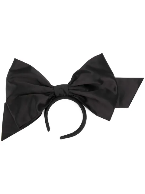 Click to view more detailed imagery on our partner's website Moschino Douchesse Extra Large Bow Headband In Black