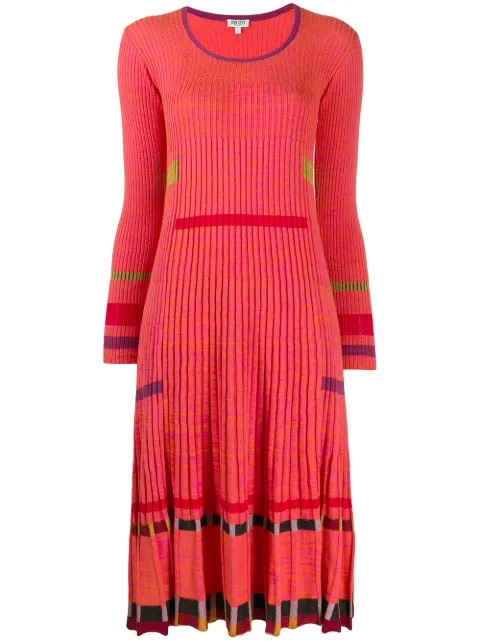 KENZO GERIPPTES MIDIKLEID