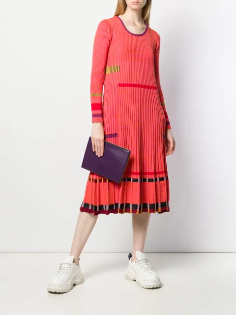 KENZO GERIPPTES MIDIKLEID