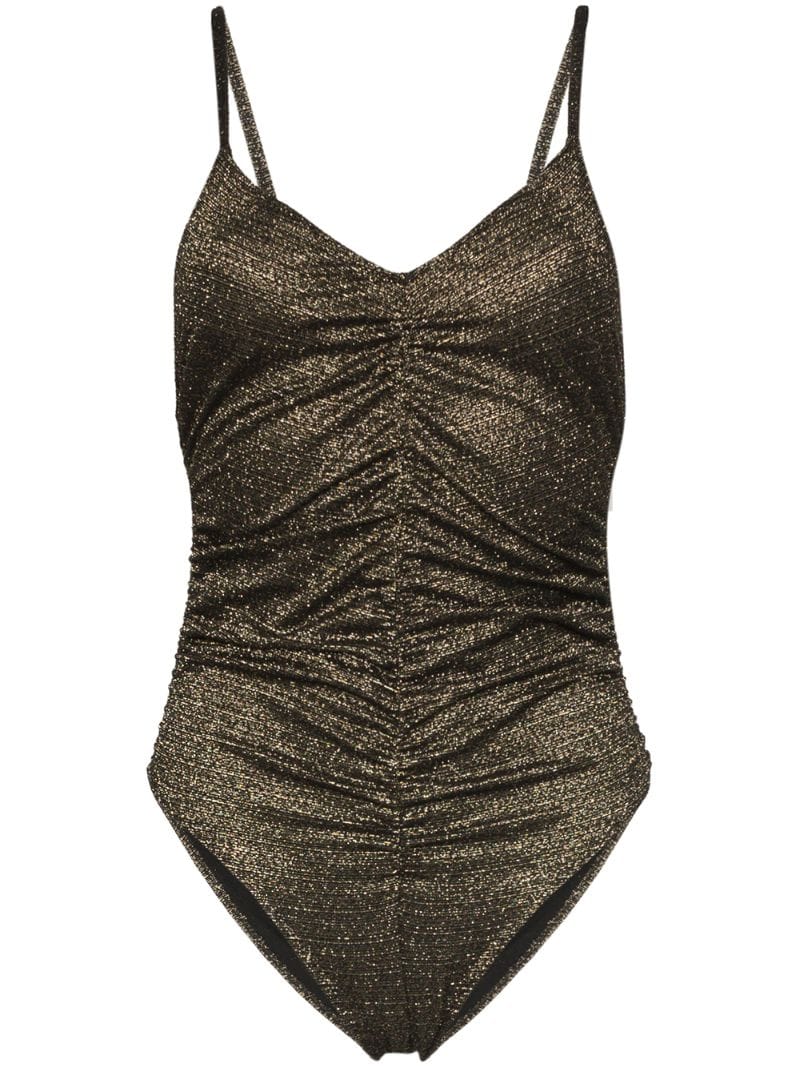 LISA MARIE FERNANDEZ METALLIC RUCHED CAMISOLE BODY