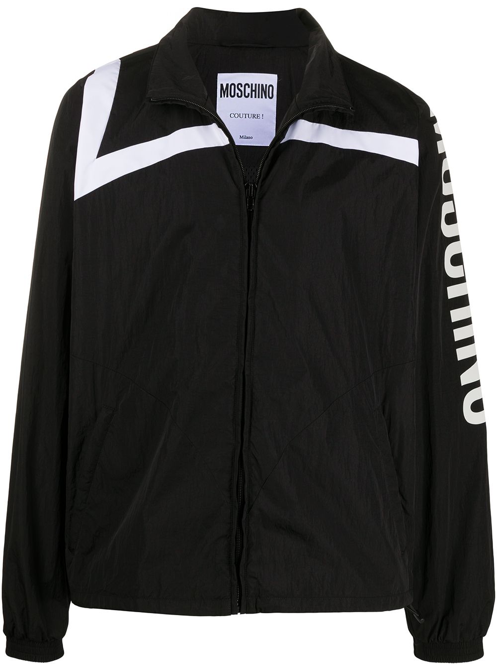 MOSCHINO LOGO-PRINT TRACK JACKET