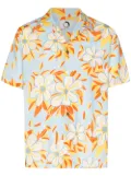 Endless Joy Acid Flower Aloha print bowling shirt - Blue