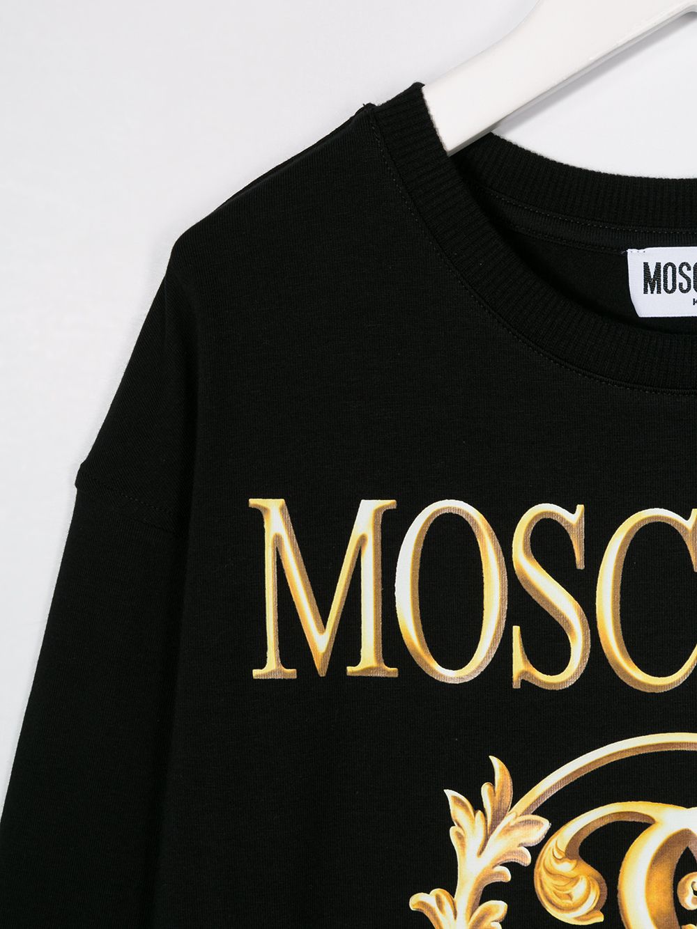 фото Moschino kids платье-футболка с логотипом baroque