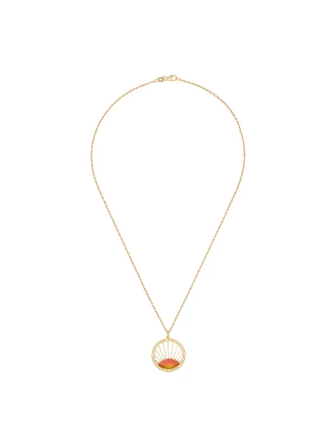 Andrea Fohrman 18kt yellow gold diamond sunset pendant necklace