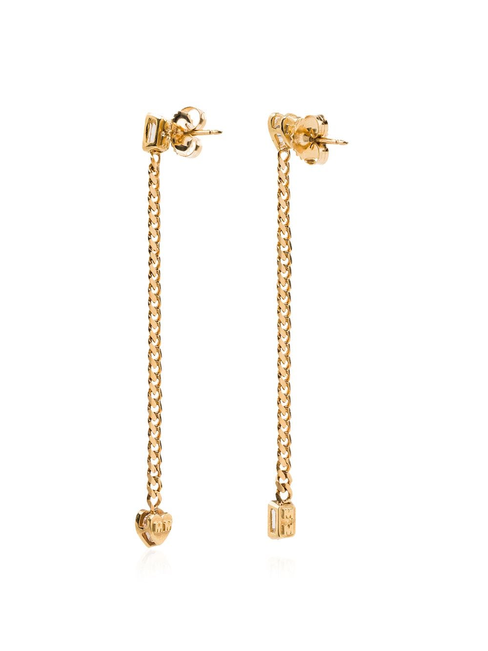Shop Mindi Mond 18kt Gold Fancy Cut Chain Earrings In Metallic