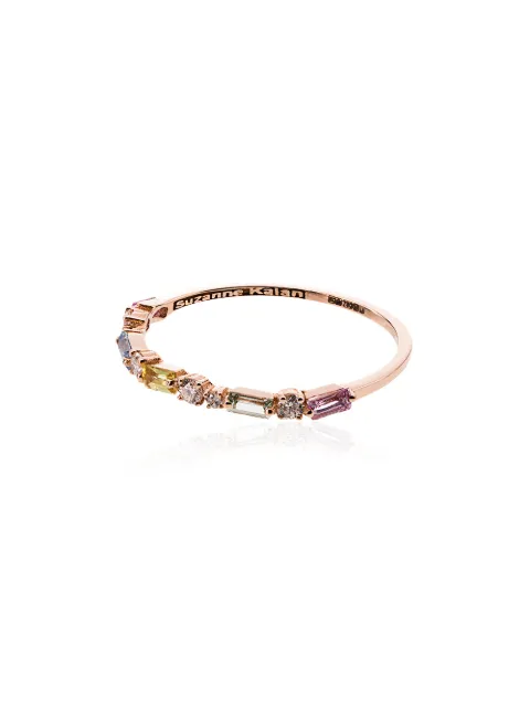 Suzanne Kalan anillo Firework en oro rosa de 18kt con zafiros y diamantes