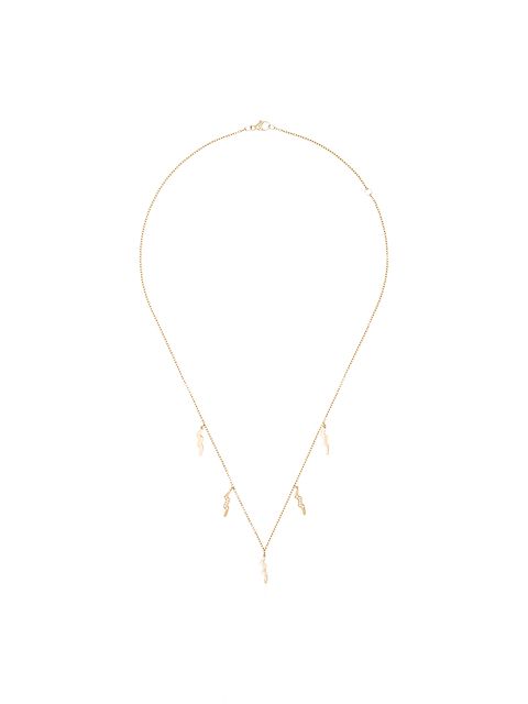 Andrea Fohrman 18K yellow gold diamond lightning charm necklace 