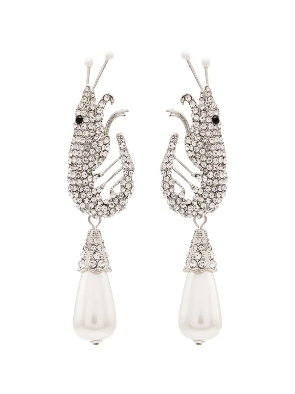 white earrings
