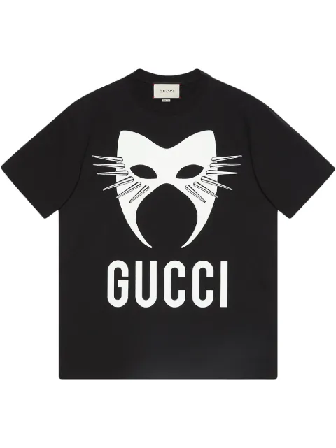 Click to view more detailed imagery on our partner's website Gucci Black Men's Manifesto Oversized T-shirt In 1299 Black