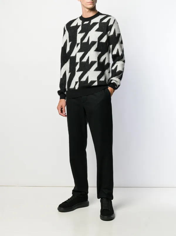 mens houndstooth sweater