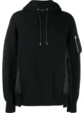 sacai Sponge Sweat X MA-1 hoodie - Black