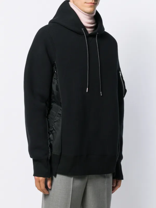 Sacai Sponge Sweat X MA-1 Hoodie - Farfetch