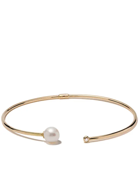 Yoko London 18kt yellow gold Trend freshwater pearl and diamond necklace