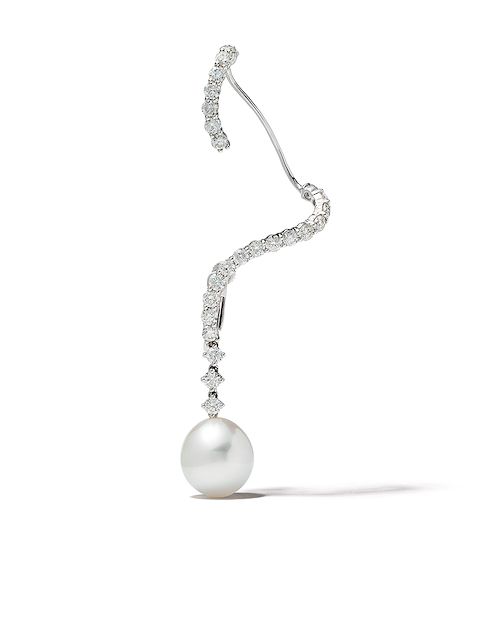 Yoko London 18kt white gold Novus South Sea pearl and diamond ear cuff
