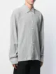 Issey Miyake Men ribbed oversized button shirt