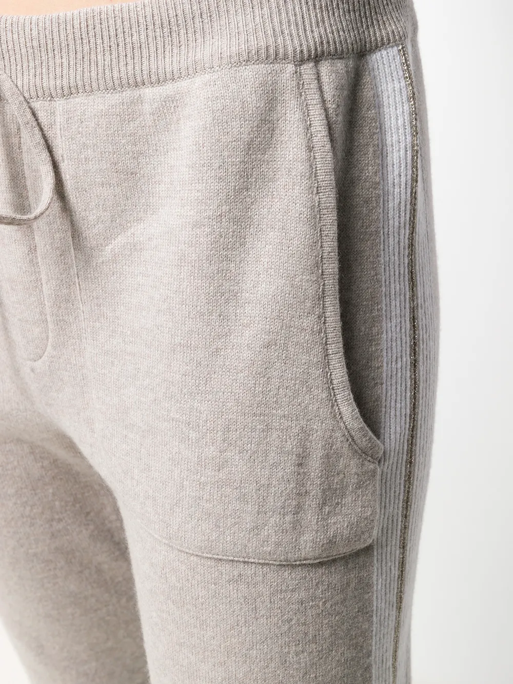 Lorena Antoniazzi Joggingbroek met zijband Beige